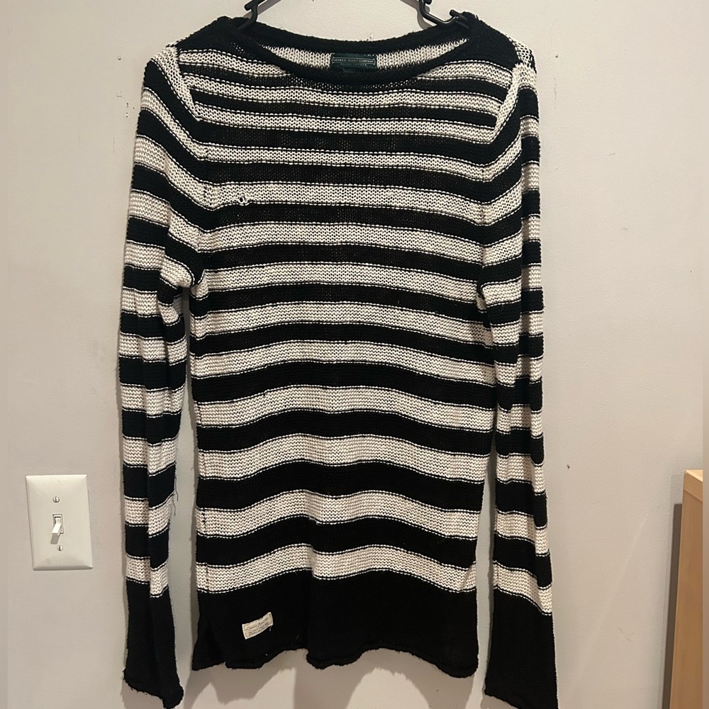 Ralph Lauren Striped Black and White Women's Sweater